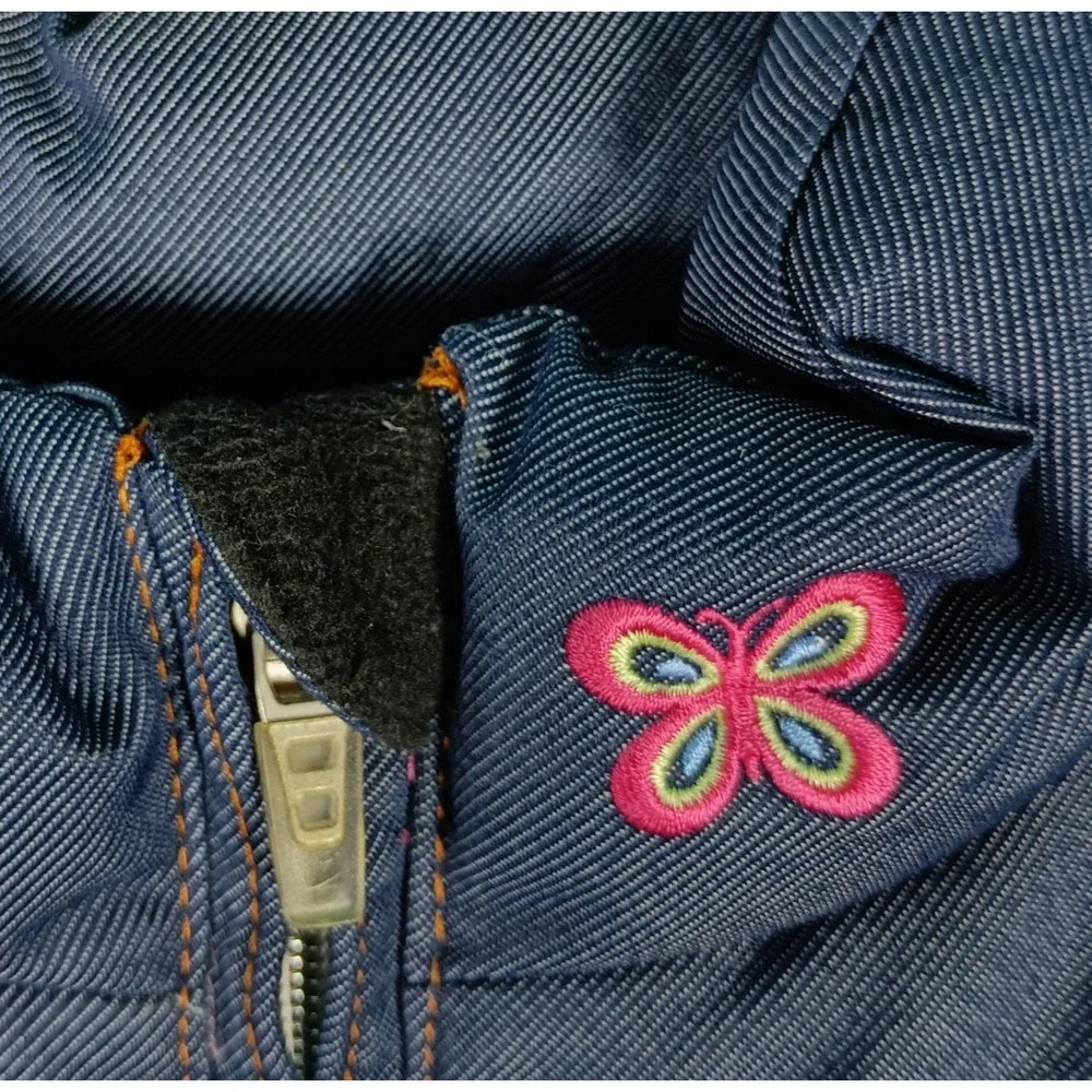 Obermeyer Goose Down Vest Girls 16 Blue Pink Reversible Puffer Insulated